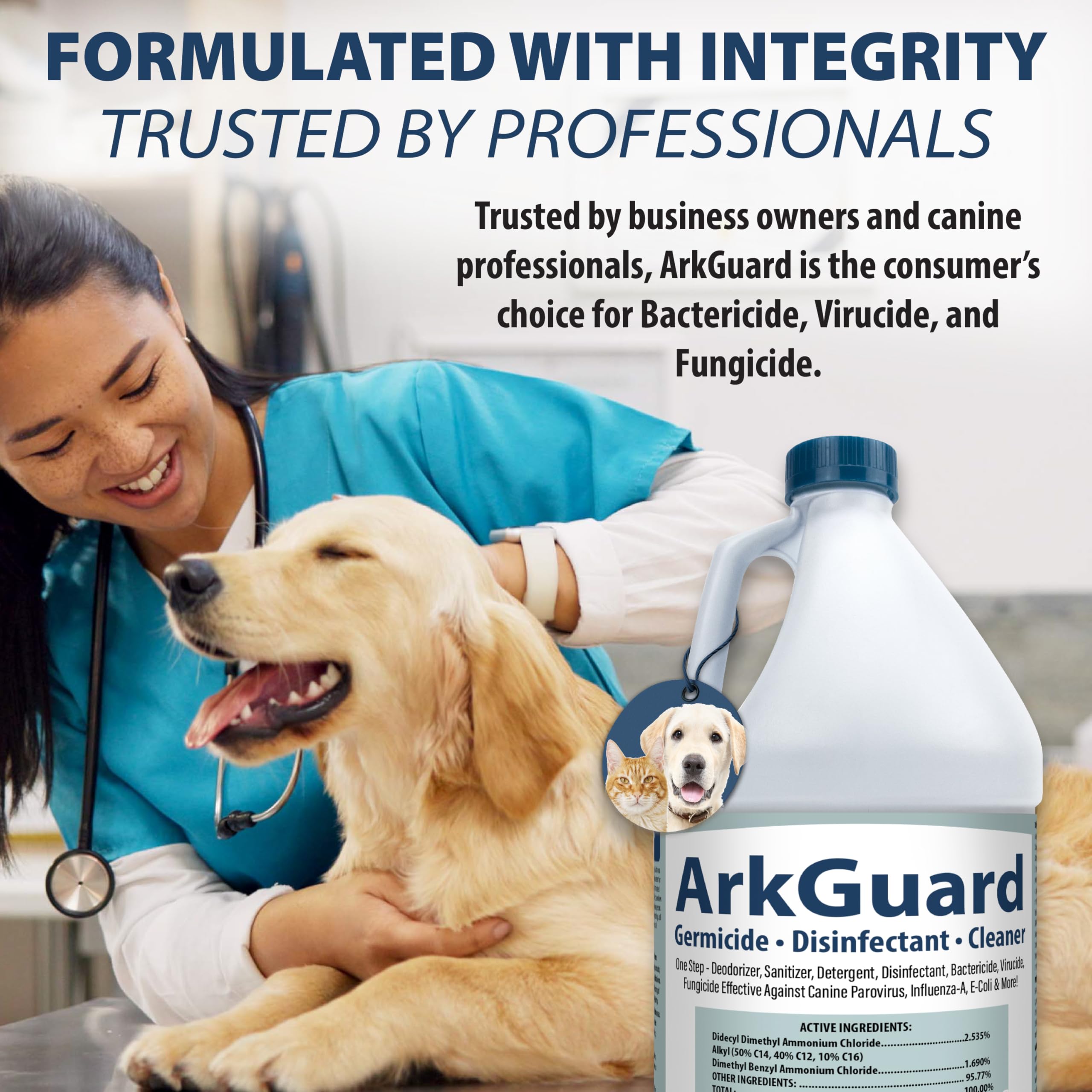 ArkGuard Kennel Disinfectant, Cleaner & Deodorizer - Gallon Concentrate