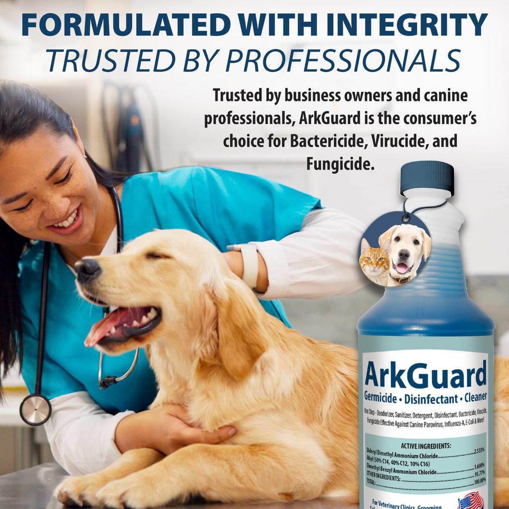 ArkGuard Kennel Disinfectant, Cleaner & Deodorizer - Quart Concentrate