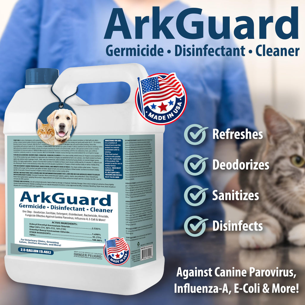 ArkGuard Kennel Disinfectant, Cleaner & Deodorizer - Gallon Concentrate