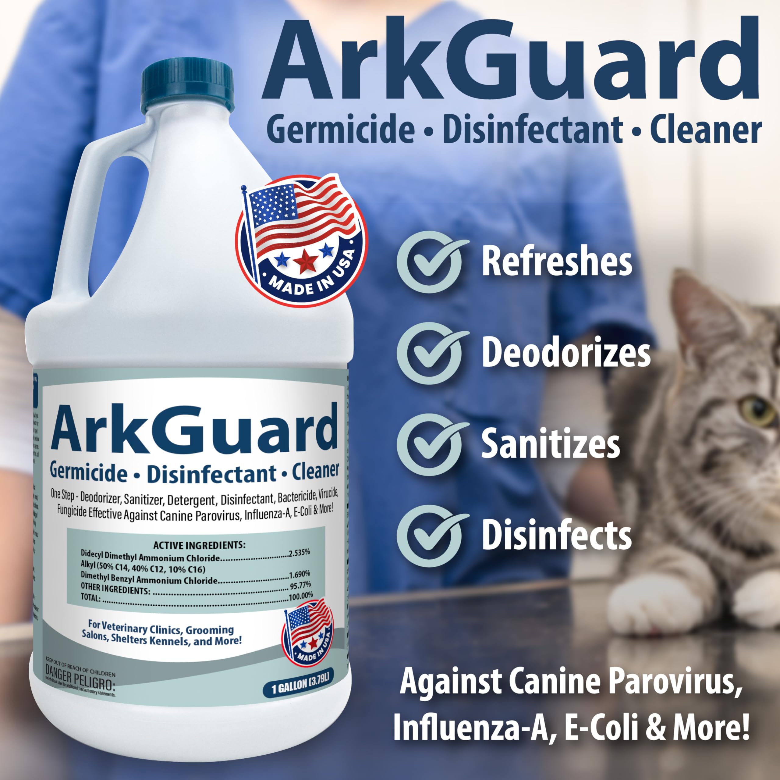 ArkGuard Kennel Disinfectant Gallon with Pump Sprayer