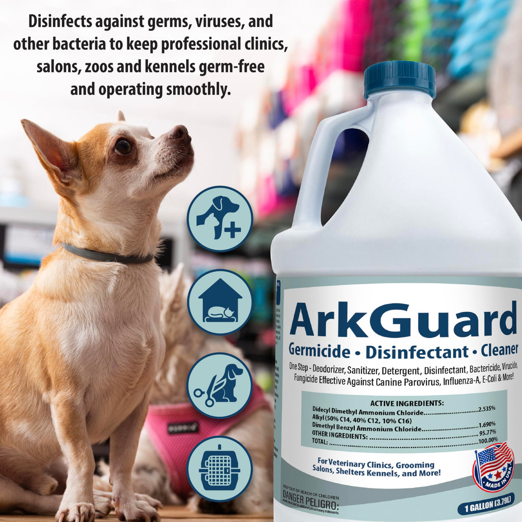 ArkGuard Kennel Disinfectant, Cleaner & Deodorizer - Gallon Concentrate
