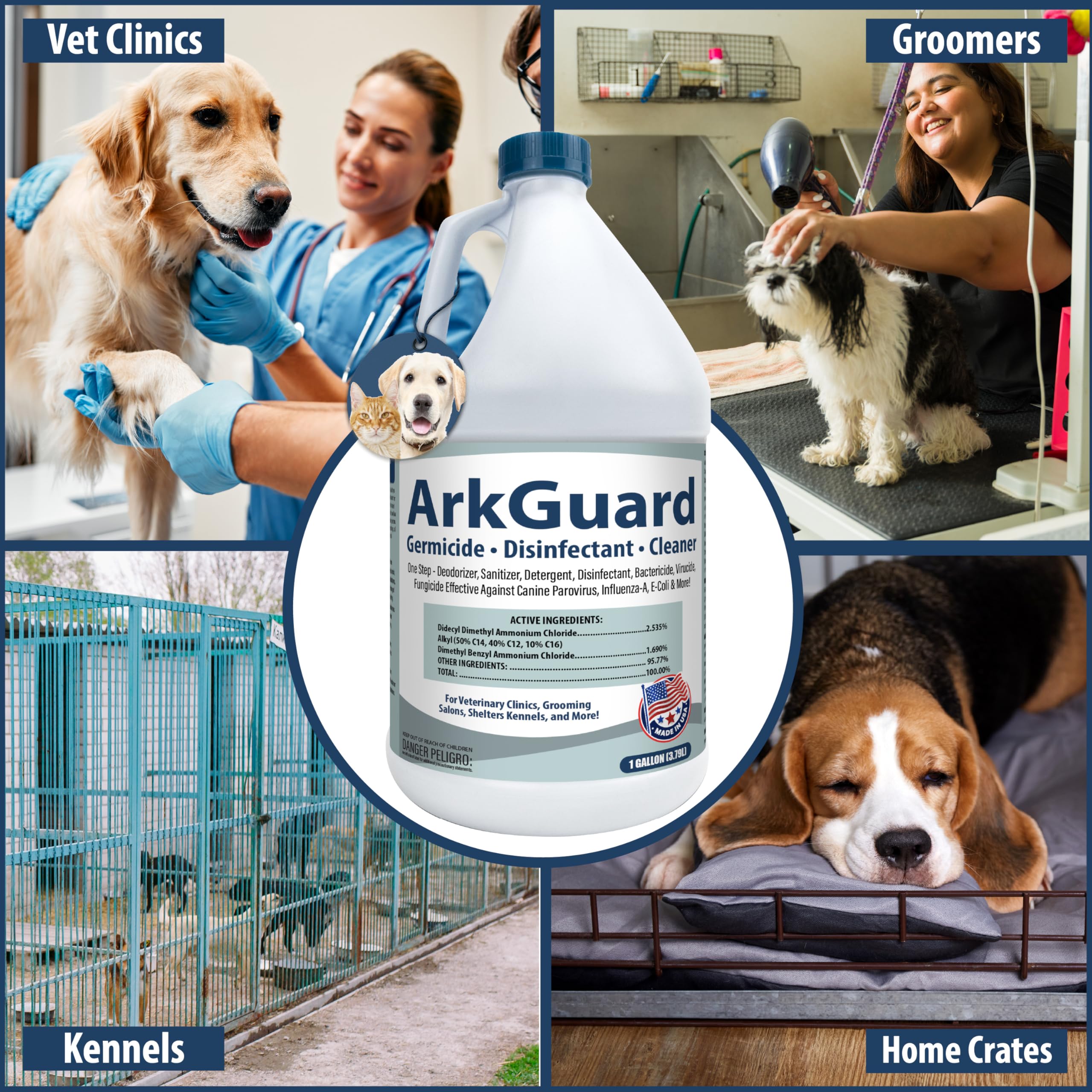 ArkGuard Kennel Disinfectant Gallon with Pump Sprayer