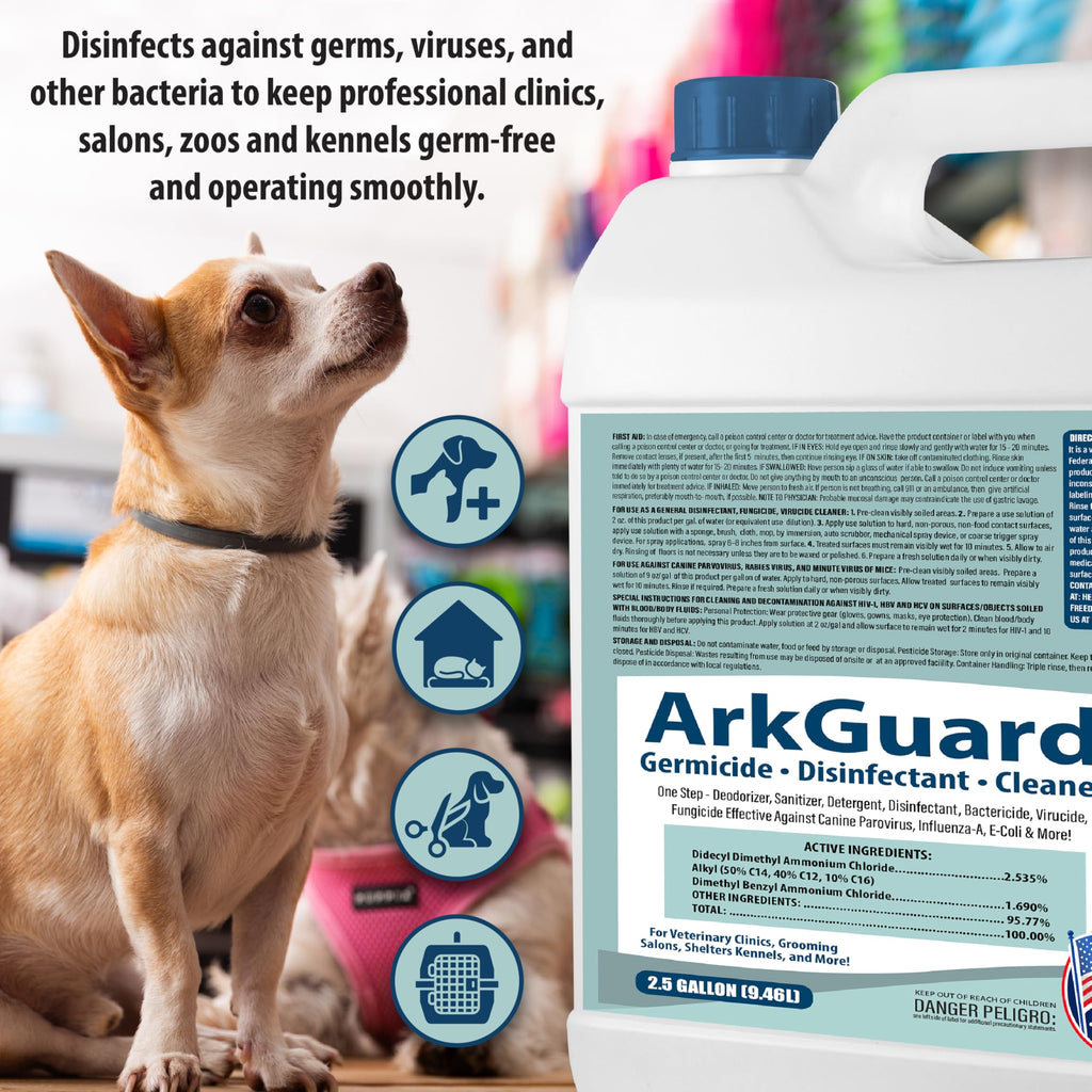 ArkGuard Kennel Disinfectant, Cleaner & Deodorizer - Gallon Concentrate