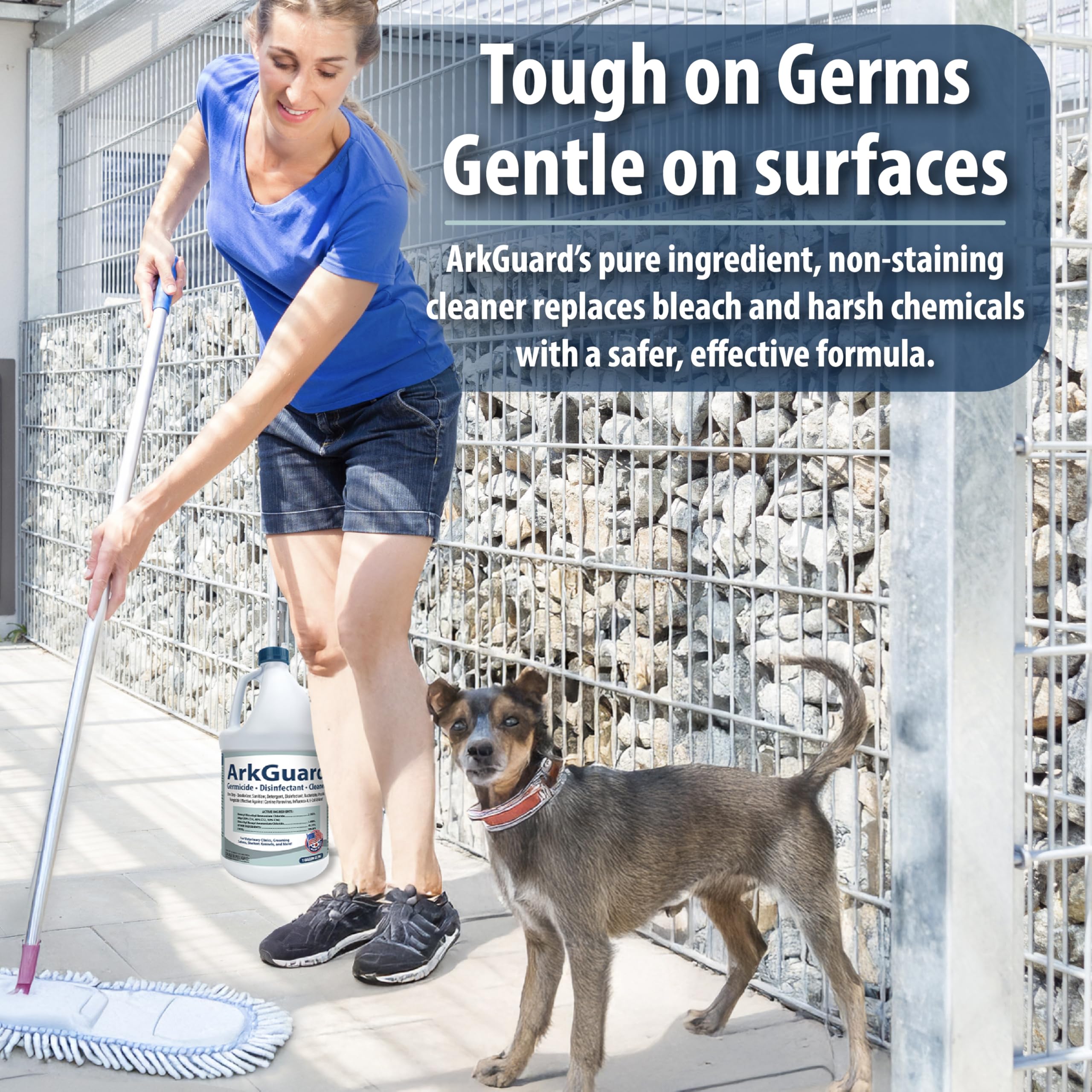 ArkGuard Kennel Disinfectant Case of 4 Gallons with Hose End Sprayer