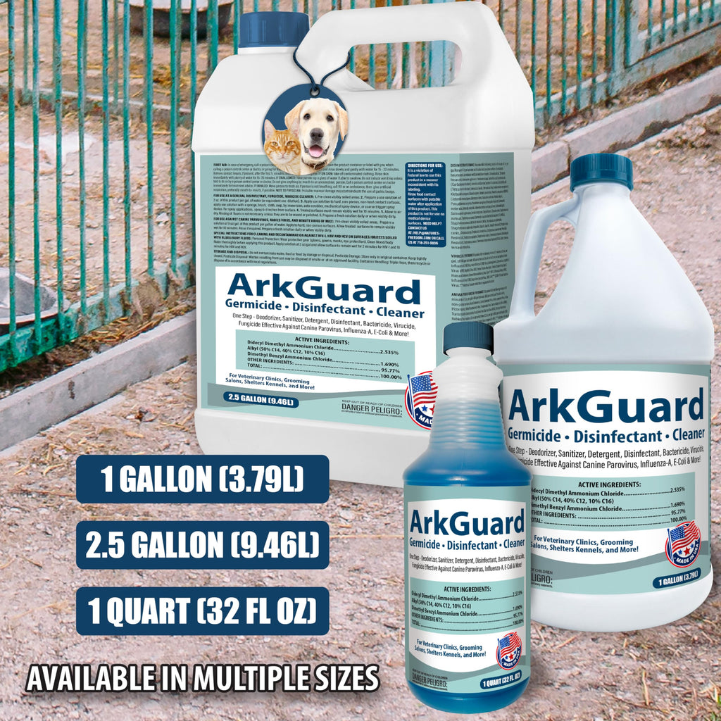 ArkGuard Kennel Disinfectant, Cleaner & Deodorizer - Quart Concentrate