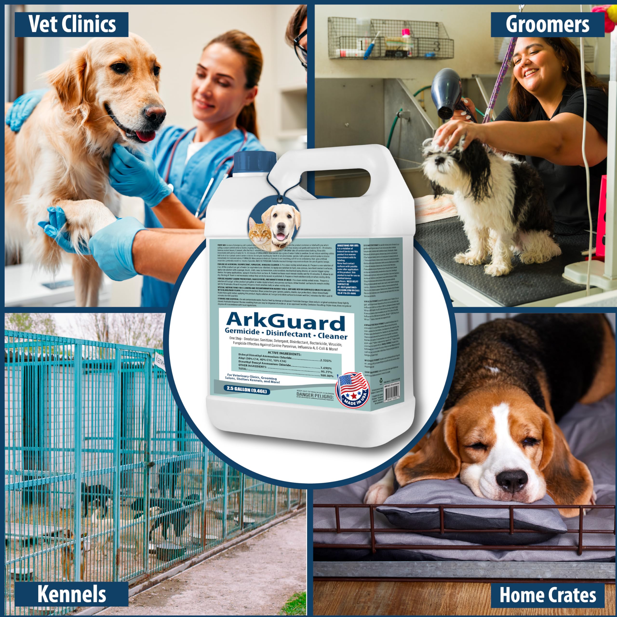 ArkGuard Kennel Disinfectant, Cleaner & Deodorizer - Gallon Concentrate